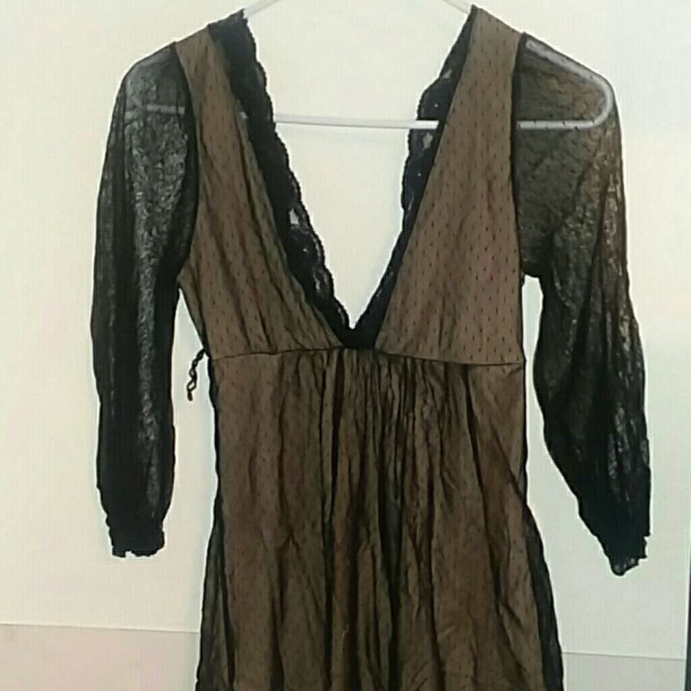 Dark Green Dress Shirt with black sleeves